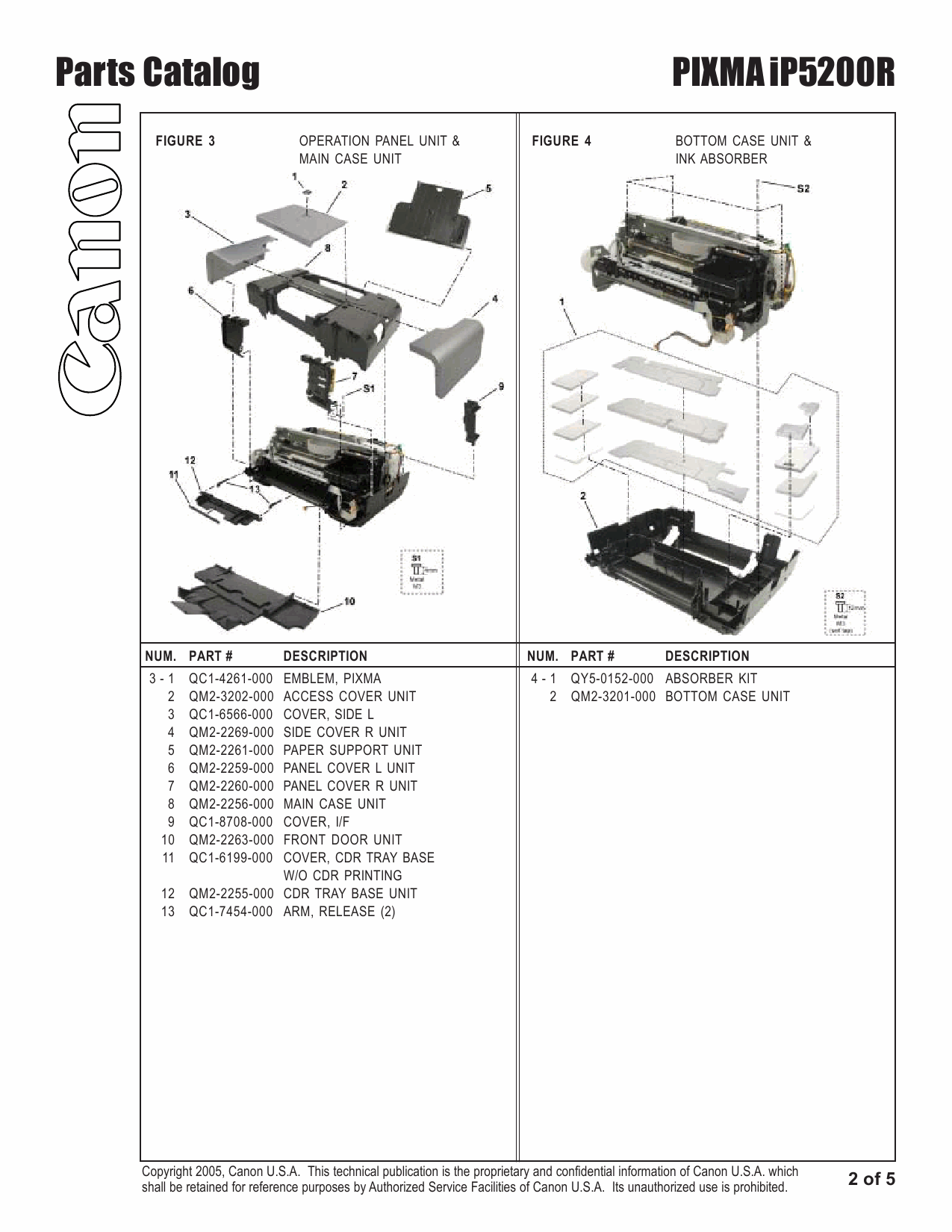 Canon PIXMA iP5200R Parts Catalog-3